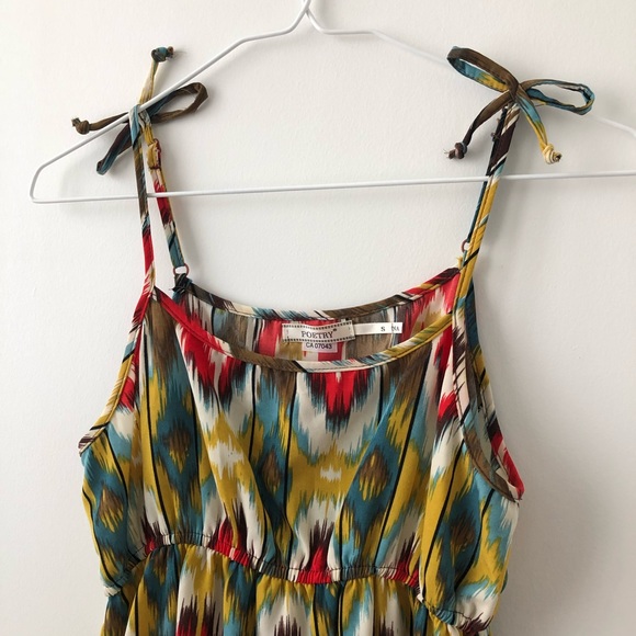 Sexy Vivid Colours Summer Dress With Shoulder Straps Size Small - Picture 8 of 9